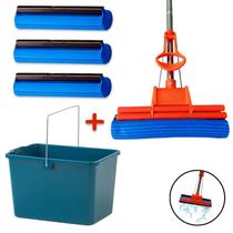 Rodo Mágico 27 Cm com Balde 3 Refis Extra Absorve Limpa Seca