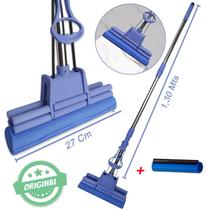 Rodo Mágico Cabo Retrátil Esfregão Espuma PVA Original Com Refil Extra Rodo Mágico Cabo Retrátil Esfregão Espuma PVA Original Com Refil Extra