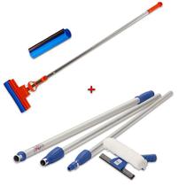 Rodo Magico De 28 Cm Com Cabo + Rodo Limpa Vidros 3,10 mts