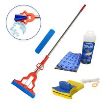 Rodo Mágico Dobrável c/ 1 Refil Extra, Toalha Multiuso, Limpador Magnético