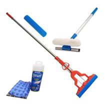 Rodo Mágico Dobrável c/ 1 Refil Extra, Toalha Multiuso, Rodo Limpa Vidros