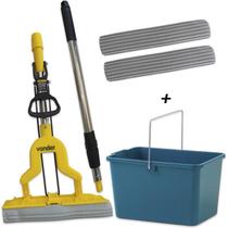 Rodo Mágico Dobrável Mop Limpador Vonder Com Balde E 2 Refis