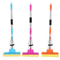 Rodo magico mop flash cabo retratil limpa seca esfregao absorvente limpeza geral espuma multiuso