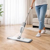 Rodo Mágico Mop Spray Inox Esfregão Reservatório Limpa Seca