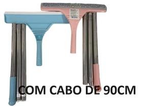 Rodo Mágico Rodinho Mop Magico Limpa Vidros 2 Em 1 Com Cabo Grande Extensível