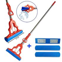 Rodo Mop Dobrável com 3 Refis PVA: Limpeza Eficiente e Sem Esforço!