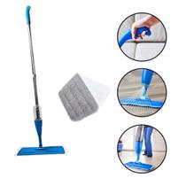 Rodo Mop Esfregão Inox Spray com Reservatório Limpador Mágico Jato de Água Microfibra Multiuso Limpeza Prática - Wellmix