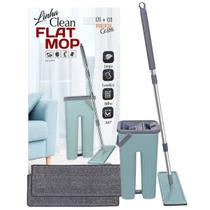 Rodo Mop Flat Balde Lava e Seca Limpeza Esfregão Com 2 Refil - 123 Util
