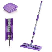 Rodo mop flat inox articulado 360 com microfibra esfregão multifuncional limpa piso e vidros com cabo retrátil Rodo mop flat inox articulado 360 com microfibra esfregão multifuncional limpa piso e vidros com cabo retrátil