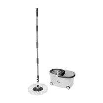 Rodo mop giratório com cesto em aço inox vonder