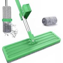 Rodo mop inteligente esfregão flat limpeza microfibra com 2 refis grátis