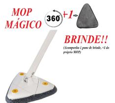 Rodo Mop Triangular Giratório 360 Graus Esfregão Magico Piso