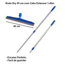 Rodo Profissional 45cm Dry Borracha Dupla Bralimpia Com cabo