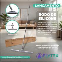 Rodo Vassoura Mágica De Silicone 36 Cm Cabo De 160cm Flytex