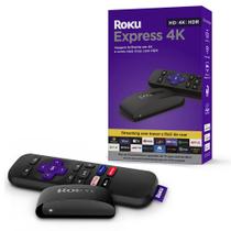Roku Express 4K - Dispositivo de streaming HD/4K/HDR com controle remoto simples e botões de atalho