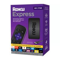 Roku Express - Dispositivo Streaming Player, Full HD HDMI Conversor com Controle Remoto - Preto