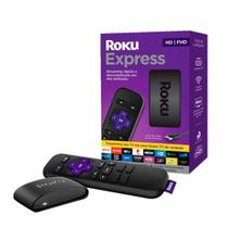 Roku Express Streaming Player Full Hd com Controle Remoto e Cabo Hdmi - SOLUTIONS