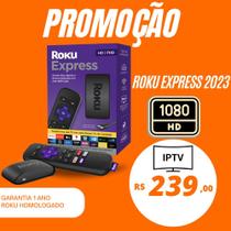 Roku Express, Streaming player Full HD, com controle remoto e cabo HDMI