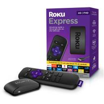 Roku Express, Streaming Player Full HD, Com Controle Remoto E Cabo HDMI