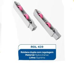 Rol439 Par da Roldana Dupla com regulagem para Janela e Porta Linha Suprema Rol439 Par da Roldana Dupla com regulagem para Janela e Porta Linha Suprema