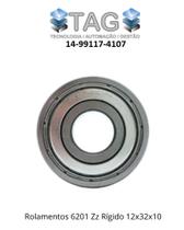 Rolamentos 6201 12x32x10 - 10 peças Rolamentos 6201 12x32x10 - 10 peças