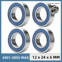 Rolamentos De Esferas 6901-2RSV MAX 12x24x6mm (4 Peças) - Peças De Reparo Para Pivô De Bicicleta Com