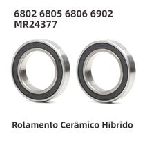 Rolamentos De Esferas De Seção Fina 2pcs Híbridos Cerâmicos 6802 6805 6806 6902 2RS 15 24 25 30 Mm