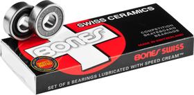 Rolamentos de Skate Bones Swiss Ceramic - Kit com 8 Rolamentos de Skate Bones Swiss Ceramic - Kit com 8