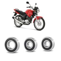 Rolamentos Roda Traseira YAMAHA YBR 125 Factor Raiada Rolamentos Roda Traseira YAMAHA YBR 125 Factor Raiada