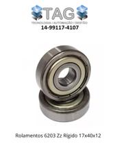 Rolamentos rolamentos 6203 17x40x12 - 20 peças Rolamentos rolamentos 6203 17x40x12 - 20 peças