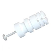 Roldana Branca 25 X 45Mm Com Parafuso - Kit C/100 Roldana Branca 25 X 45Mm Com Parafuso - Kit C/100