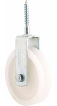 Roldana Branca Plástica Com Parafuso 4cm Roldana Branca Plástica Com Parafuso 4cm