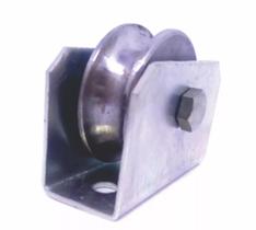 Roldana Com Caixa Para Portão 2 1/2 Polegadas Canal U - 2 Un