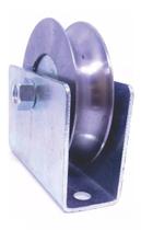 Roldana Com Caixa Para Portão 3 Polegadas Canal U 2 Unidades