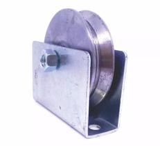 Roldana Com Caixa Portão 3 1/2 Polegadas Canal V 1 Unidade Roldana Com Caixa Portão 3 1/2 Polegadas Canal V 1 Unidade