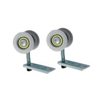 Roldana Côncava Simples 02 Rodas 2R 28 mm para Portas de Madeira (20 Kg) para 01 Porta