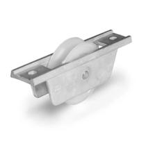 Roldana de Nylon em U de 2.1/2" 60mm com Cavalete de Alumínio Roldana de Nylon em U de 2.1/2" 60mm com Cavalete de Alumínio