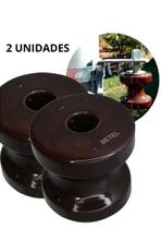 Roldana de Porcelana 72x72mm - 2 Unidades para Isolamento Elétrico Roldana de Porcelana 72x72mm - 2 Unidades para Isolamento Elétrico