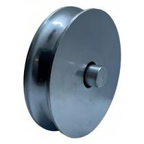 Roldana em aço 3" canal (u) com eixo e rolamento porta portao ferro jocec Roldana em aço 3" canal (u) com eixo e rolamento porta portao ferro jocec