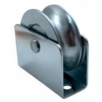 Roldana em aço 4" canal (u) com suporte e rolamento porta portao ferro jocec Roldana em aço 4" canal (u) com suporte e rolamento porta portao ferro jocec