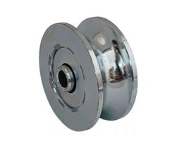 Roldana Em U 4 Pol Rolamentada Aço Resistente P/ Portão Roldana Em U 4 Pol Rolamentada Aço Resistente P/ Portão