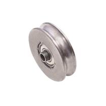 Roldana Ferro Maciça 80mm Tipo U (Redonda) 1/2" Bucha - Uso em Portões