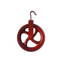 Roldana metálica com gancho 8 cm Roldana metálica com gancho 8 cm