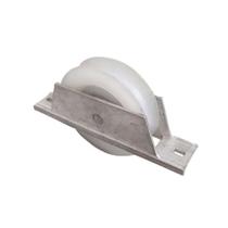 Roldana Nylon Branca Maciça 60(2 1/2") Tipo U 1/2" Cavalete Alumínio - Ferrosul