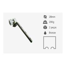 Roldana p/trilho 2 rold.nylon conc alum bronze 20kg l giratoria (par) rplr203b perfil