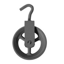 Roldana Para Poço 12cm Em Ferro Fundido - Uso Em Sistemas De Elevação E Construção