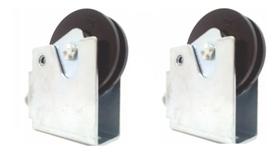 Roldana Para Porta De Correr 35mm - Inferior Caixa Com 2 Peças