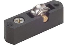 Roldana para Vitrine de Nylon Simples com Rolamento - 32mm x 11mm x 8mm Roldana para Vitrine de Nylon Simples com Rolamento - 32mm x 11mm x 8mm