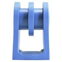 Roldana Plástica 2 Ranhuras Com Suporte Injetado - Azul