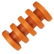 Roldana Plástica 4 Ranhuras Para Suporte DM RP4 Laranja